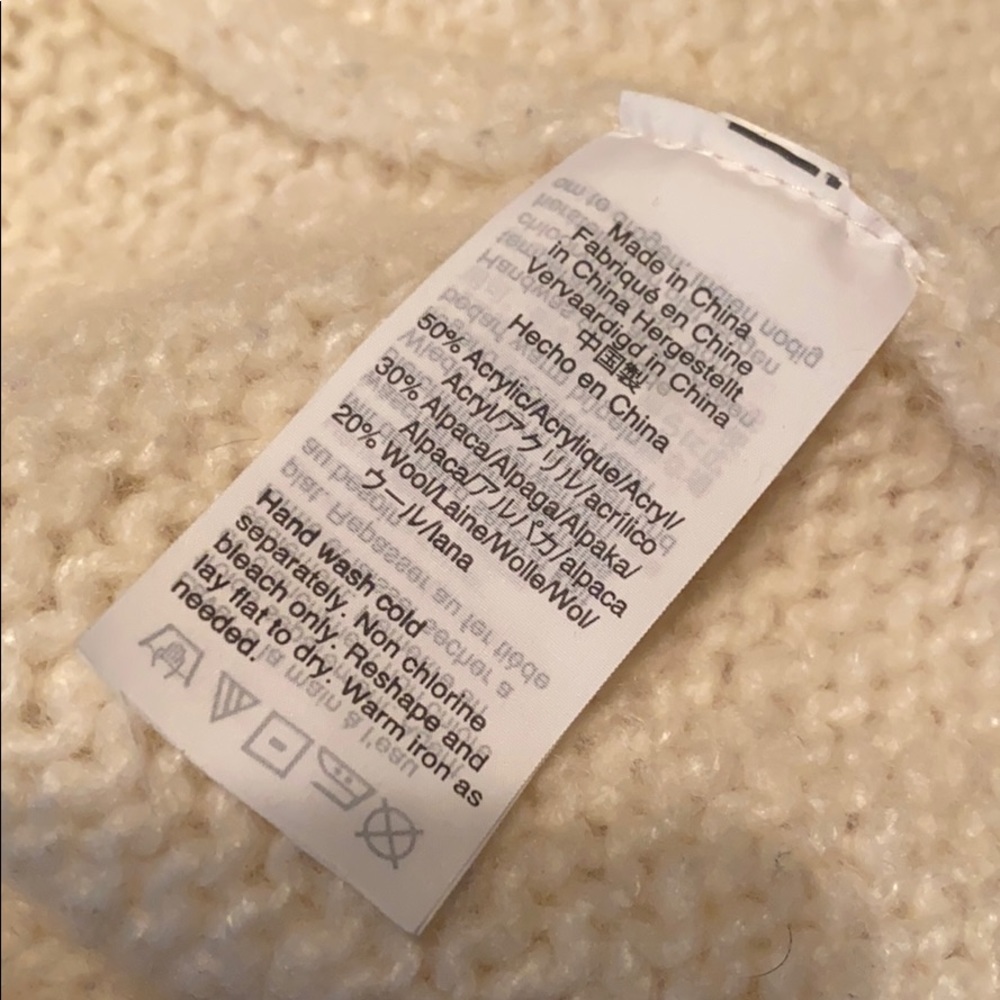 Madewell V-neck Pullover Sweater White Size Medium - Picture 6 of 6